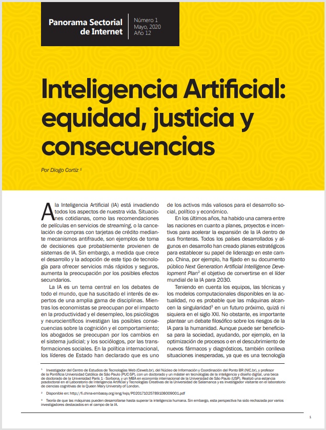 Año 12 - N. 1 - Inteligencia Artificial: equidad, justicia y  consecuencias